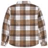 Betusline Girls' Plaid Flannel Shirt, Kids Long Sleeve Button Button Shirts Tops,F Brown & Gray #110-11 Years= Tag 170 view 2