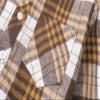 Betusline Girls' Plaid Flannel Shirt, Kids Long Sleeve Button Button Shirts Tops,F Brown & Gray #110-11 Years= Tag 170 view 4