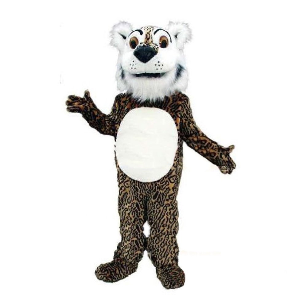 Little Hairy Face Tiger Mascot Costume Adult Size for Men & Women with Built-in Fan Inside the Head