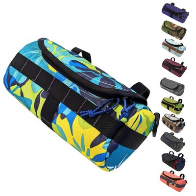 Handlebar Bag (MargaRidaVille) | 2 Liter Capacity | Spacious Bike Bag w/ 2 Extra Long Buckle Straps & 1 Hook-and-Loop Strap | Water Resistant Front Basket | Bike Accessories | Made in USA