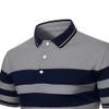 Men's Color Block Golf Polo Shirts Classic Button Short Sleeve Golf Shirts Stylish Casual Loose Work T-Shirt (Dark Grey,Medium) view 2
