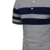 Men's Color Block Golf Polo Shirts Classic Button Short Sleeve Golf Shirts Stylish Casual Loose Work T-Shirt (Dark Grey,Medium) view 3