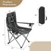 Athena Collection Portable Camping Chair for Outdoor, Foldable Outdoor Beach Camping Chair with Adjustable Backrest & Armrest, Oversized Padded Chair Folding Lawn Chair with Cooler & Cup Holder view 3