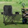 Athena Collection Portable Camping Chair for Outdoor, Foldable Outdoor Beach Camping Chair with Adjustable Backrest & Armrest, Oversized Padded Chair Folding Lawn Chair with Cooler & Cup Holder view 4
