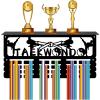 CREATCABIN Taekwondo Medal Hanger Display Trophy Shelf Medal Holder with Shelf Stand Sports 4 Rows Metal Hanging Wall Mount Frame Hold 70+ Medals for Basketball Competition Ribbon Medals 15.7x7.9Inch view 1
