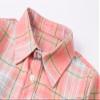 Betusline Girls' Plaid Flannel Shirt, Kids Long Sleeve Button Button Shirts Tops,F Pink & Gray #17-8 Years= Tag 140 view 3