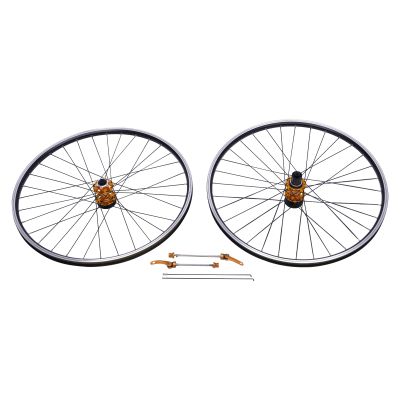 29Inch Mountain Bike Wheelset, 441Lbs Load Front Rear Wheels Bike Wheels Ultra-Light Aluminum Alloy Rim Disc Brake MTB Wheelset for Front Gear 3.94Inch & Rear Gear 5.31Inch Cassette Bike(Golden)