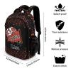 Zaaprint Cheerleaders Red Orange Schoobag Backpack Waterproof Shoulder Bag for Gilrs Boys Competition Training view 2