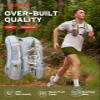 UTOBEST Running Vest, Hydration Backpack with 5 L Capacity - Lightweight, Breathable, Sweatproof, Adjustable for Trail Running, Marathon, Race, Jogging, Cycling (Gray, Vest Only) view 4