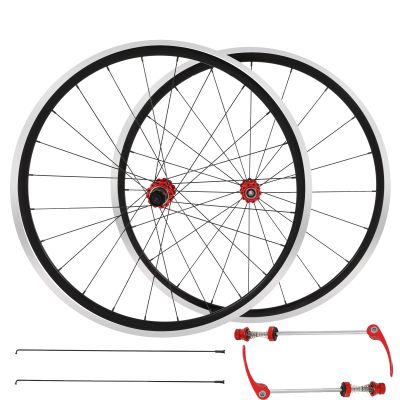 700C Road Bike Front Rear Wheelset, Bicycle Wheel Clincher Rim C/V Brake Ultra-Light Double Wall Aluminium Alloy Bike Wheels, 7-12 Speed Hub Accessories for HG Shimano Altus Wheels (Front 20 Rear 24)