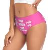 Custom Panties Customize Your Text/Image Custom Underwear with Photo Customized Sexy Funny Underwear for women Customized Gifts for Mom Wife Anniversaries 3X-Large Pink view 2