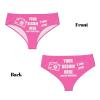 Custom Panties Customize Your Text/Image Custom Underwear with Photo Customized Sexy Funny Underwear for women Customized Gifts for Mom Wife Anniversaries 3X-Large Pink view 4