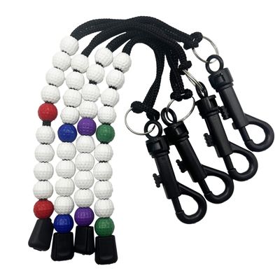 DEIHAALEN 4 Pcs Golf Beads Counter, 4 Color Golf Beads Score Counter, Golf Beads Count Stroke Score Counter, Golf Rhinestone Bead Score Counter