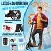 Adult Kick Scooter with Brakes,Big Wheels Foldable Scooter Aluminum Alloy Lightweight Scooter,with Foot Support Frame,Shock Absorptiondesign for Teens & Adults Blue view 2