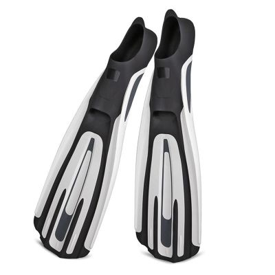 HDNSAUD Swim Training Fins Professional Diving Fins Training Mono Swimming Snorkeling Fins Diving Fins Longfin Water Sports Equipment Fins(White,S 39-40)