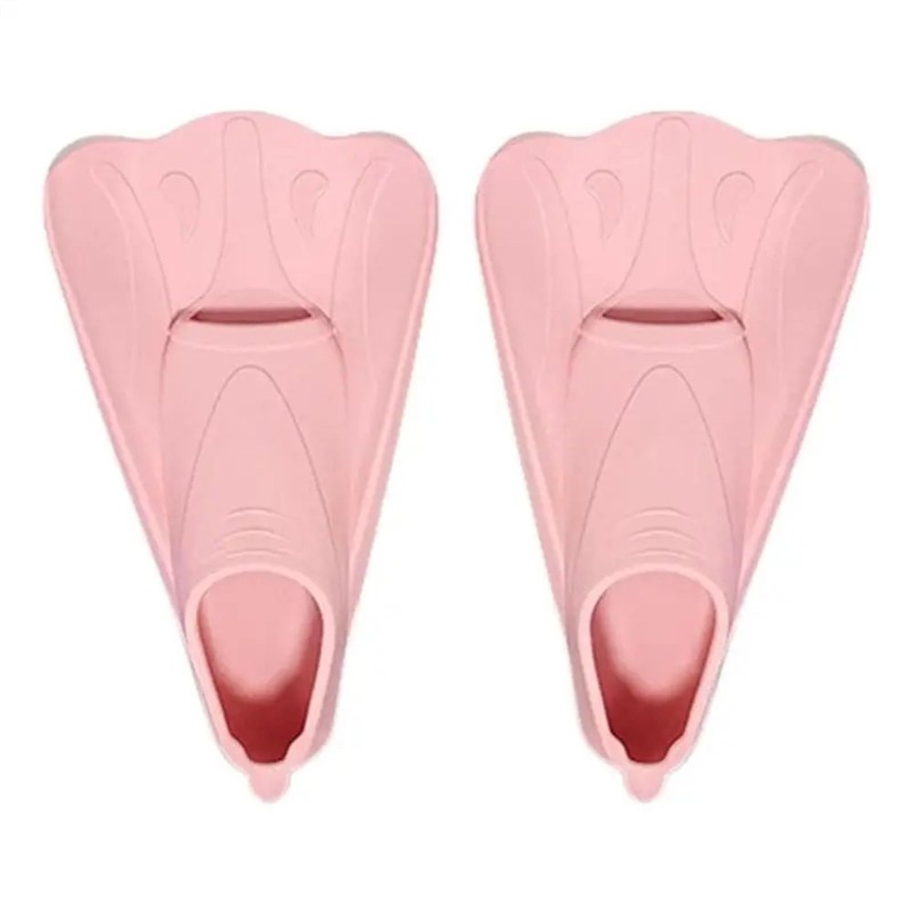 HDNSAUD Swim Training Fins Swim Fins for Children Soft Scuba Diving Snorkeling Flippers for Training Children Swimming Trainin for Boys Girls(Pink XXS)