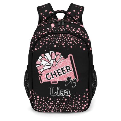 Zaaprint Cheerleaders Pastel Pink Schoobag Backpack Waterproof Shoulder Bag for Gilrs Boys Competition Training