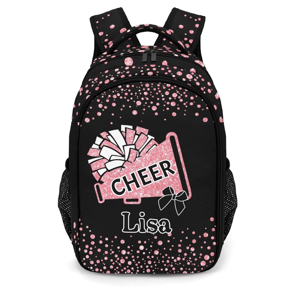 Zaaprint Cheerleaders Pastel Pink Schoobag Backpack Waterproof Shoulder Bag for Gilrs Boys Competition Training