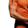 Men's Zip Deco Muscle T-Shirts Short Sleeve V Neck Workout Athletic T-Shirt Bodybuilding Solid Casual Tee Tops (Orange,3X-Large) view 2