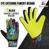 ZASH Soccer Goalie Gloves for Kids, Youth & Adult Football Goalkeeper Gloves Double Wrist Protection with 4-mm Latex Strong Grip Palm (Yellow Fluorescent, Size 4 Suitable for 6 to 9 Years Old) view 2