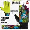 ZASH Soccer Goalie Gloves for Kids, Youth & Adult Football Goalkeeper Gloves Double Wrist Protection with 4-mm Latex Strong Grip Palm (Yellow Fluorescent, Size 4 Suitable for 6 to 9 Years Old) view 4
