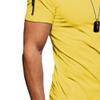 QOAAIE Men's Zip Deco Muscle T-Shirts Short Sleeve V Neck Workout Athletic T-Shirt Bodybuilding Solid Casual Tee Tops (Yellow,XX-Large) view 2