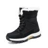Gosetony Women's Snow Boots Bootie Cotton Padded Shoes High-top Lace Up view 1