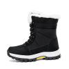 Gosetony Women's Snow Boots Bootie Cotton Padded Shoes High-top Lace Up view 3
