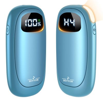 Hand Warmers Rechargeable-Electric Hand Warmers, Max 16 Hrs Warmth Up to 127, LED Display & Flashlight, Dual-Side Heating Portable Heater for Golf Hunting Camping for Men Women, Valentine's Day Gifts