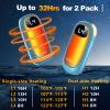 Hand Warmers Rechargeable-Electric Hand Warmers, Max 16 Hrs Warmth Up to 127, LED Display & Flashlight, Dual-Side Heating Portable Heater for Golf Hunting Camping for Men Women, Valentine's Day Gifts view 2