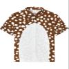 Boy's Christmas Reindeer Shirt Elk Animal Print Kids Girls Novelty Button Down Short Sleeve Outfit, Deer, Small view 1