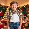 Boy's Christmas Reindeer Shirt Elk Animal Print Kids Girls Novelty Button Down Short Sleeve Outfit, Deer, Small view 4