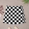 TVCATYE Chess Checkerboard Short Skirt Athletic Skorts Women Golf Skirts Mini Skirt Breathable High Waist Workout Sports Skort White view 2