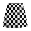 TVCATYE Chess Checkerboard Short Skirt Athletic Skorts Women Golf Skirts Mini Skirt Breathable High Waist Workout Sports Skort White view 3