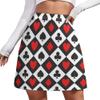 TVCATYE Playing Cards Pattern Short Skirt Athletic Skorts Women Golf Skirts Pickleball Skort Breathable High Waist Workout Sports Skort Black view 1