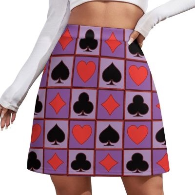 TVCATYE Poker Chip Short Skirt Athletic Skorts Womens Golf Skirts Pickleball Skort Breathable High Waist Workout Activewear Skort Purple