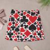 TVCATYE Poker Card Print Short Skirt Athletic Skorts Womans Golf Skirts Pickleball Skort Breathable High Waist Workout Sports Skort Red view 3