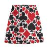 TVCATYE Poker Card Print Short Skirt Athletic Skorts Women Golf Skirts Pickleball Skort Breathable High Waist Workout Sport Skort Red view 2