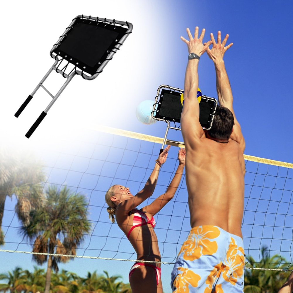 ENHEN Volleyball Training Equipment Realistic Volleyball Blocking Simulation for Practice, Improving Serving Jumping and Spiking Power, Metal Volleyball Training Equipment
