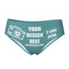 Custom Panties Customize Your Text Custom Briefs with Photo Personalized Sexy Funny Briefs for women Customized Gifts for Mom Wife Anniversaries 3X-Large Cyan view 1