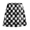 TVCATYE Checkerboard Retro Pattern Short Skirt Athletic Skorts Womens Golf Skirts Mini Skirt Breathable High Waist Workout Activewear Skort Black view 2