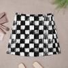 TVCATYE Checkerboard Retro Pattern Short Skirt Athletic Skorts Womens Golf Skirts Mini Skirt Breathable High Waist Workout Activewear Skort Black view 3