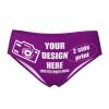 Custom Panties Add Your Text/Photo Personalized Panties with Photo Customized Sexy Funny Panties for women Custom Gift for Wife Mother's Day X-Large Purple view 1