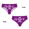 Custom Panties Add Your Text/Photo Personalized Panties with Photo Customized Sexy Funny Panties for women Custom Gift for Wife Mother's Day X-Large Purple view 4
