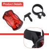 Bike 5 LED Night Safety Flashing Rear Tail Light, Bicycle Tail Lamp, IC Controlled LED Flashlight, Quick Release Bracket, for front and rear view 2