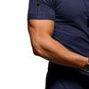 Men's Zip Deco Muscle T-Shirts Short Sleeve V Neck Workout Athletic T-Shirt Bodybuilding Solid Casual Tee Tops (Dark Blue3,Small) view 3
