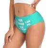 Custom Panties Add Your Text/Photo Customized Panties Underwear with Photo Personalized Sexy Funny Panties Underwear for women Design Gift for Mom Wife Valentine Day Large Cyan view 2