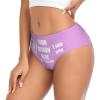 Custom Panties Put Your Photo On It Customized Panties Underwear with Photo Personalized Sexy Funny Panties Underwear for women Customize Gifts for Lover Mom Birthday XX-Large Purple view 2