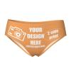 Custom Panties Customize Your Photo Personalized Briefs with Photo Customized Sexy Funny Briefs for women Customization Gifts for Lover Wife Anniversaries 3X-Large Orange view 1