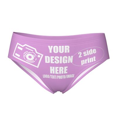 Custom Panties Images or Text for Customization Personalized Panties Underwear with Photo Custom Sexy Funny Briefs Underwear for women Design Gifts for Lover Mom Anniversaries 3X-Large Purple